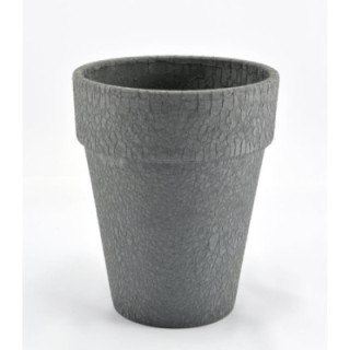 Donica ceramiczna z podstawką 26cm Lizard XL grafit